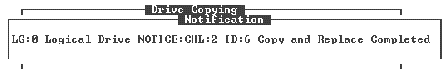 Screen capture showing the "Drive Copying Notification" message.