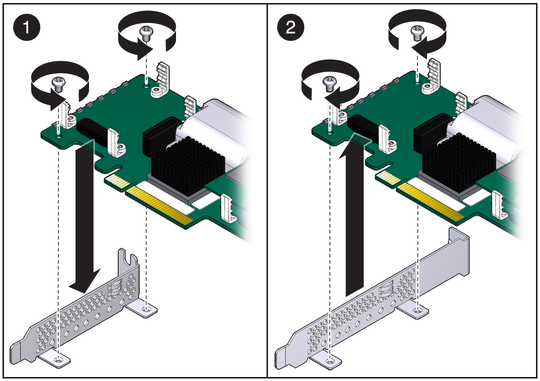 image:Figure showing how to install the full-height bracket