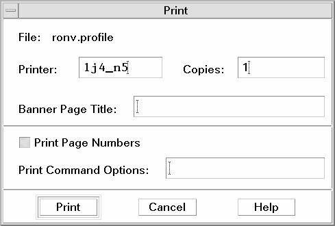 Setting Print Options Using the Print Box (Solaris Common Desktop Environment:
