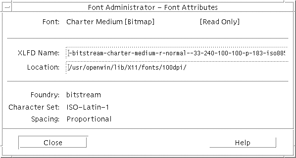 Image displays the Font Attributes Dialog box.
