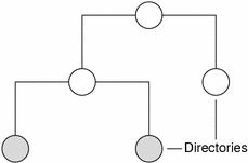 Diagram shows directory structure using FNS with NIS+