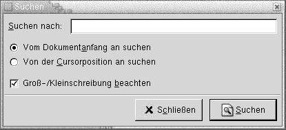 Dialogfenster mit Crux-Fensterrahmen.