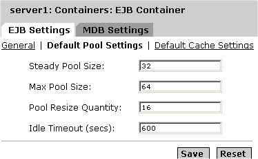 Figure shows how to set the log level from the EJB Container.