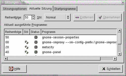 Einstellungstool "Sitzungen", Registerabschnitt "Sitzungsoptionen". Die Grafik ist selbsterklärend. Einstellungstool "Sitzungen", Registerabschnitt "Sitzungsoptionen". Die Grafik ist selbsterklärend.