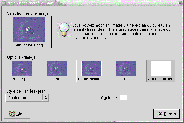 Boîte de dialogue de l'outil de préférence relatif à l'arrière-plan. Le contexte décrit le graphique. Boîte de dialogue de l'outil de préférence relatif à l'arrière-plan. Le contexte décrit le graphique.