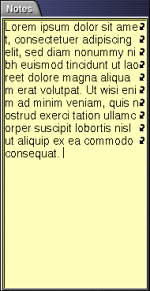 Onglet Notes.