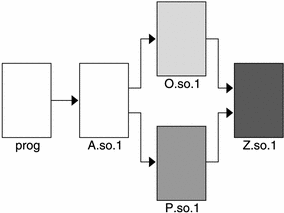 共通依存関係を伴う複数の dlopen() 要求。