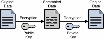 Figure shows public-key encryption