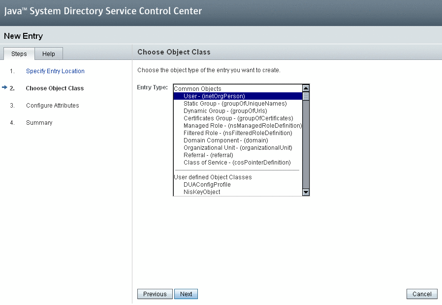 Choosing Object Class