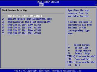 image:Figure showing BIOS Boot Menu Boot Device Priority screen.