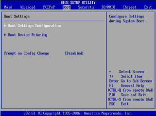 image:Figure showing BIOS Boot menu selections.