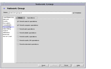 Directory Proxy Server  Configuration Editor Network Groups Data Hiding/Subtree window.