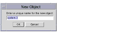 New Object Window. Enter the new object name.