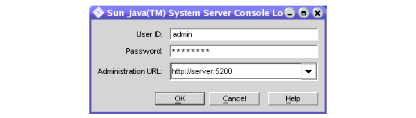 You may login to local and remote Administration Servers.
