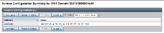 Screen capture of Access Configuration Summary page. 