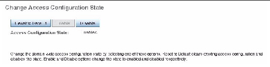 Screen capture showing where to change the SAS domain-wide configuration state. 