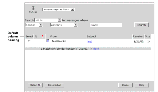 In this figure the  column  name "Delete"  has been changed  to "Remove."