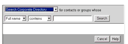Messenger Express Address (directory lookup) window