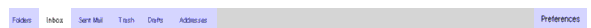 In this figure the Options tab has been  moved to the right end of the toolbar, and the text of the tab "Label" has been  changed to "Preferences."