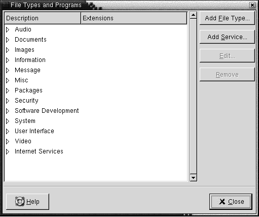 File Types and Programs preference tool. The context describes the graphic.