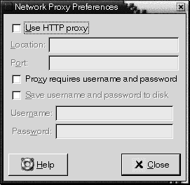Network Proxy preference tool. The context describes the graphic.