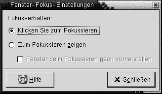 Einstellungstool "Fenster-Fokus". Die Grafik ist selbsterklärend.
