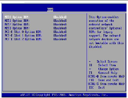Graphic showing BIOS Setup Utility: Boot - Option ROM Configuration.