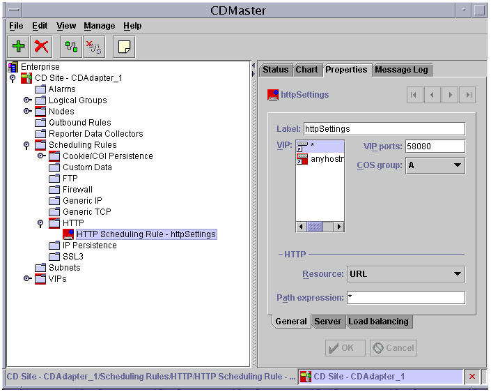 Configuring HTTP Scheduling Rules