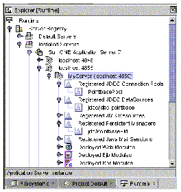 Segment of Runtime tab of the Explorer window showing the three registered nodes.