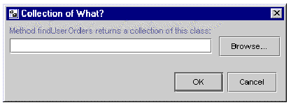 Screenshot of Collection of What? dialog, displaying a field for object type. Buttons are Browse, OK, and Cancel.