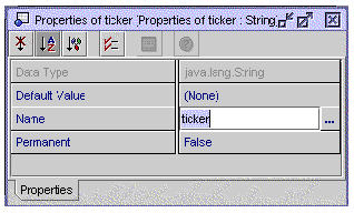 Screenshot of Input Document Element Properties dialog box, showing the Name property.