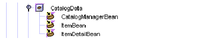 Section of IDE's Explorer window showing the EJB module node.