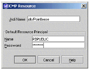 Screenshot of EJB module property sheet showing J2EE RI specific tab.