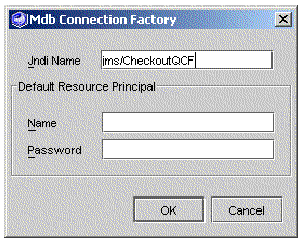 Mdb Connection Factory property editor.
