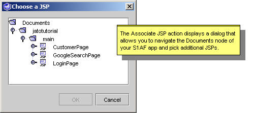 This figure shows the Choose a JSP Editor.