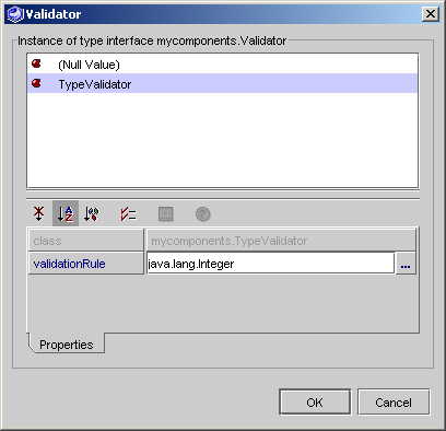 This figure shows the dedicated ConfigurableBean editor.
