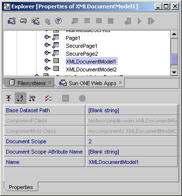 This figure shows the two created XML Document Models: XMLDocumentModel1 and XMLDocumentModel2.