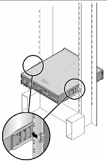 Figure showing how to install the rear plate to the side bracket.