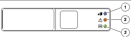 Figure showing the hard drive LEDs.