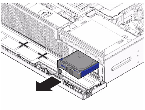 Figure showing the removing of the hard drive.