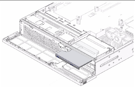 Figure showing the optical media drive being released.