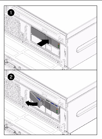 Figure showing the location of the hard drive release button and latch.