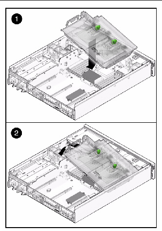 Figure showing air duct being installed.