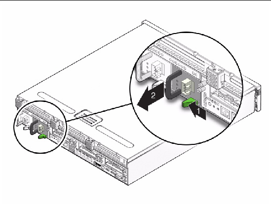 Figure showing a power supply being removed.