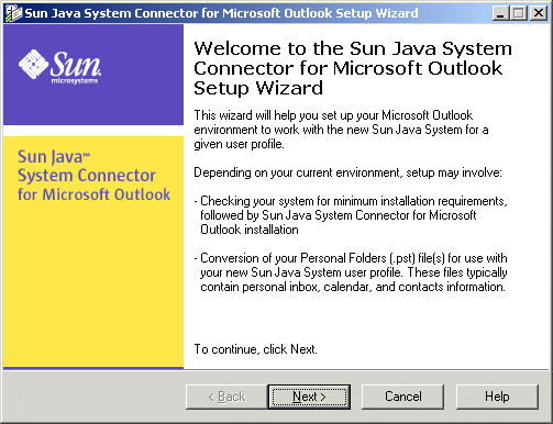 Setup Wizard: Welcome Screen
