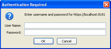 Example of a basic authentication dialog box