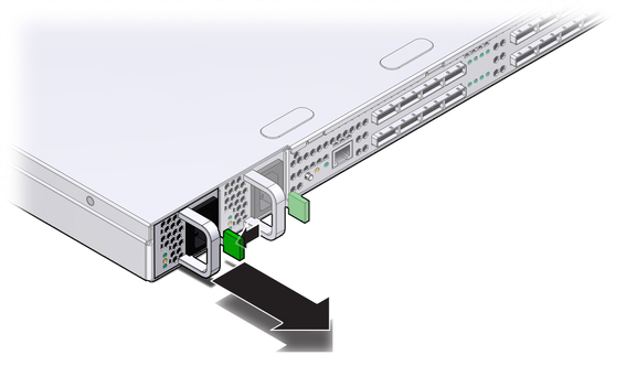 Image show s how to remove a power supply.