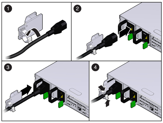Image showing how to install the power retention clip.