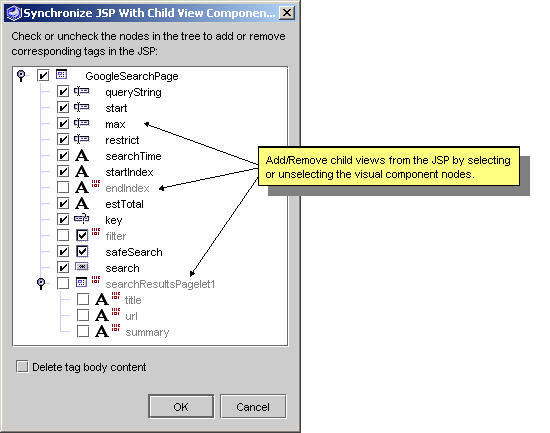 This figure shows the synchronization editor.