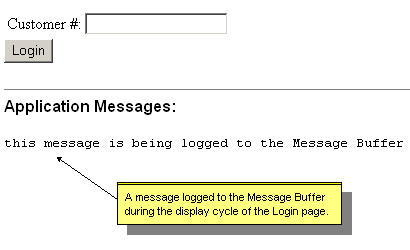 This figure shows the result of the message buffer logging.